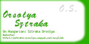 orsolya sztraka business card